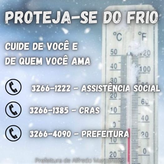 Olha o frio aí, gente!